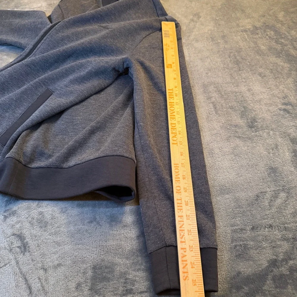 Calvin Klein Full Zip Track Jacket‎ Heathered Charcoal Gray Black Mens Medium